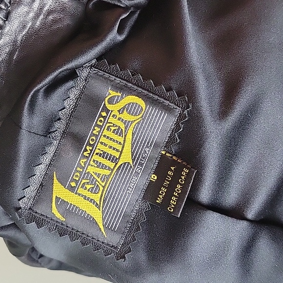 Vintage Beaded, fringe, Western black leather jacket - Picture 10 of 13